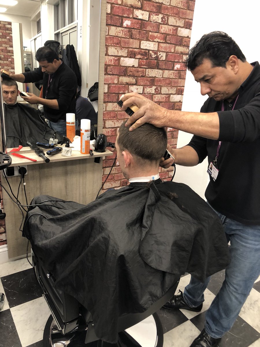 southandcitycol's tweet photo. Free haircuts at our college barbershop for the homeless #help4homeless #southandcitycol https://t.co/eCdrEYrAFW