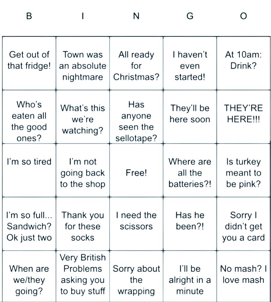 linguarama's tweet photo. British Christmas Bingo!  Fancy a game?
#SoVeryBritish #cheneycourt #christmas https://t.co/JtRhOEFnG1