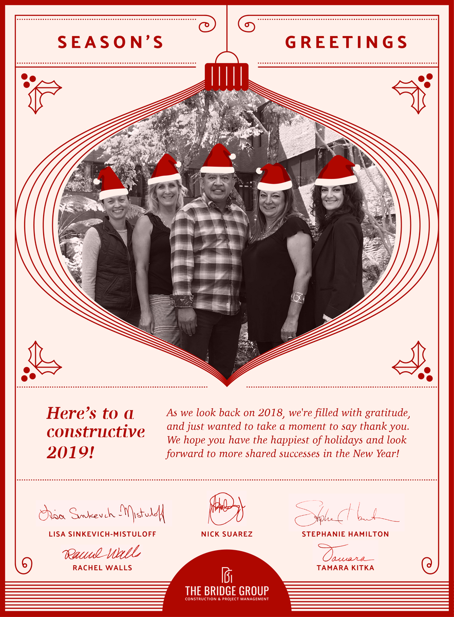 TheBGsf's tweet photo. Wishing all our clients, partners, friends and follower a constructive and happy holiday season! This year we had our card custom made, what do you think? #happyholidays #CRE #workplace #office https://t.co/l4pzbmA8xh