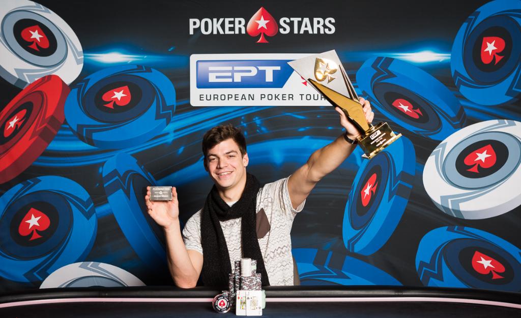 PokerStarsLIVE's tweet photo. Congratulations to Paul Michaelis, he's the #EPTPrague Main Event champion, winning €847,000 and a $30,000 #PSPC #PlatinumPass! 🇩🇪🏆 https://t.co/xEjn4pdWT9