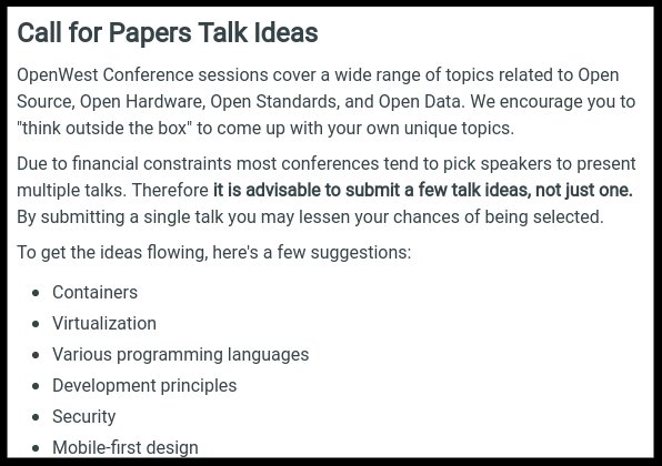 utos's tweet photo. #CFP #OpenWestConf: Submitted your presentation yet? Share your passion and experience with the community! We're looking for a variety of topics. Submissions accepted until January 7. https://t.co/n1vPGgtkor #OpenSource #TechConference @WomenTechCncl @pocintech #TechDiversity https://t.co/4Hm1sDnTBu