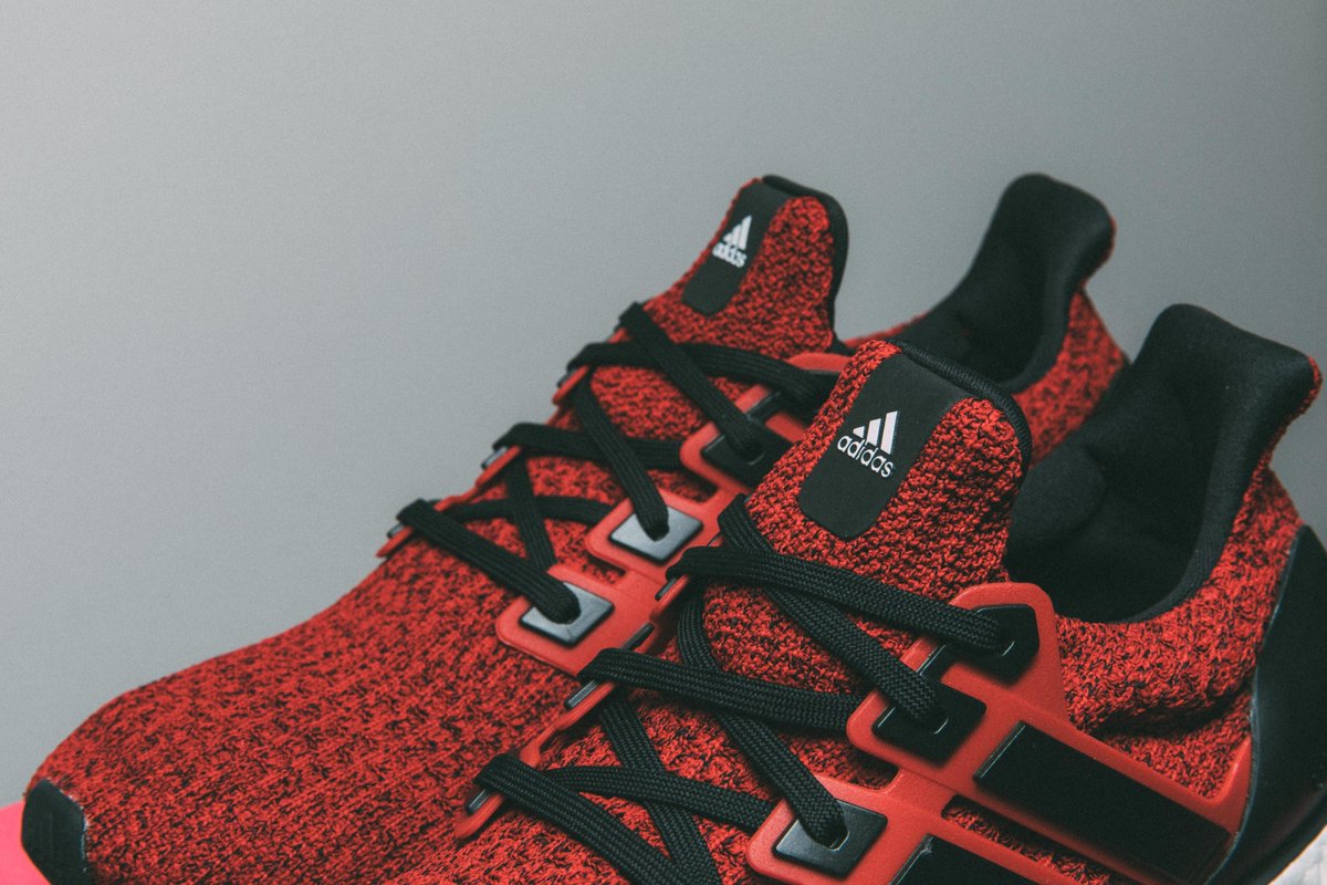 ultra boost power red core black