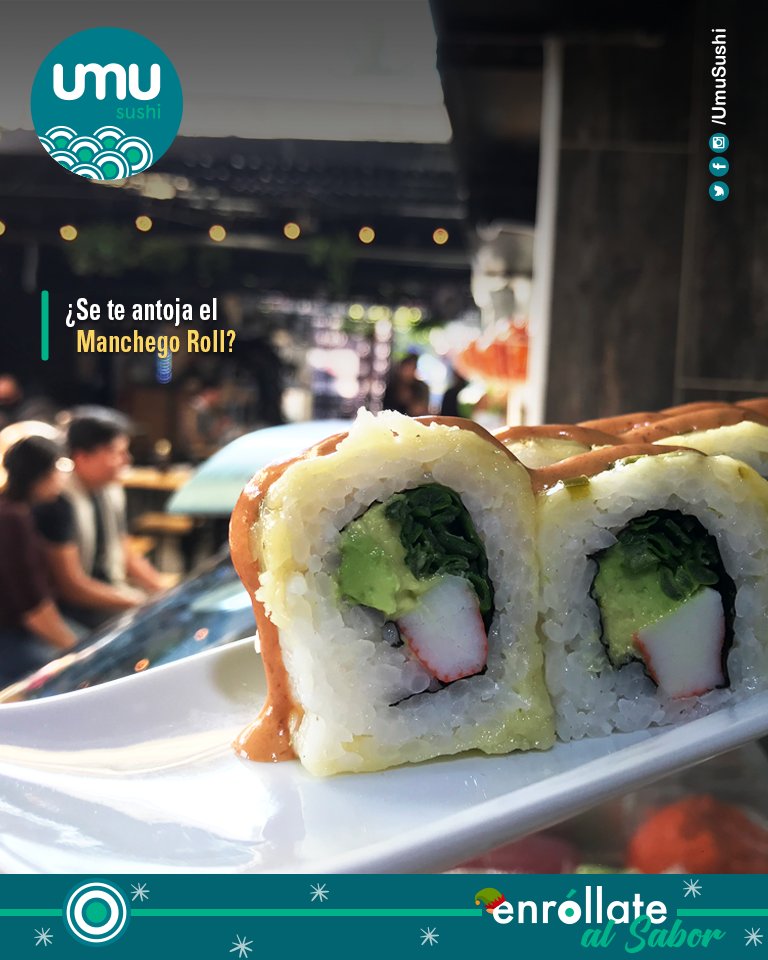 UmuSushi's tweet photo. Cubierto de queso manchego y chiles toreados, es un rollo que no te puedes perder.
#UmuSushi #Sushi #EnróllateAlSabor #FelizMartes https://t.co/ef1kd9EDEc