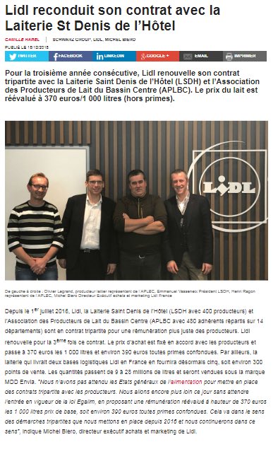 philippeleseure's tweet photo. La confiance renouvelée de LIDL avec une amélioration du prix payé aux producteurs. #tripartite #lidl #lsdh #aplbc https://t.co/nLWfyGE4R4
