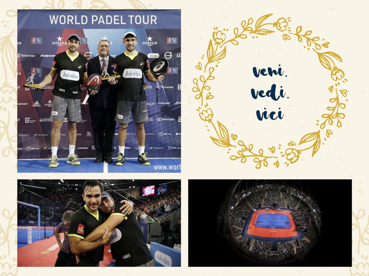 "veni, vidi, vici" <a href="/FBelasteguin/">FernandoBelasteguin</a> y <a href="/pablojoselima/">Pablo Lima</a>  MAESTROS WPT 2018 bit.ly/2ExXtJ8 vía <a href="/wikipadelnet/">wikipadel.net</a>