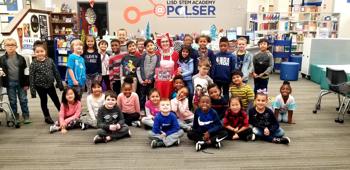 FirstwithMissC's tweet photo. The kids really enjoyed Mrs. Clause coming all the way to Polser to read them some stories. We've got that Christmas spirit in #1stgrade #polserproud https://t.co/DCp3hbTm09