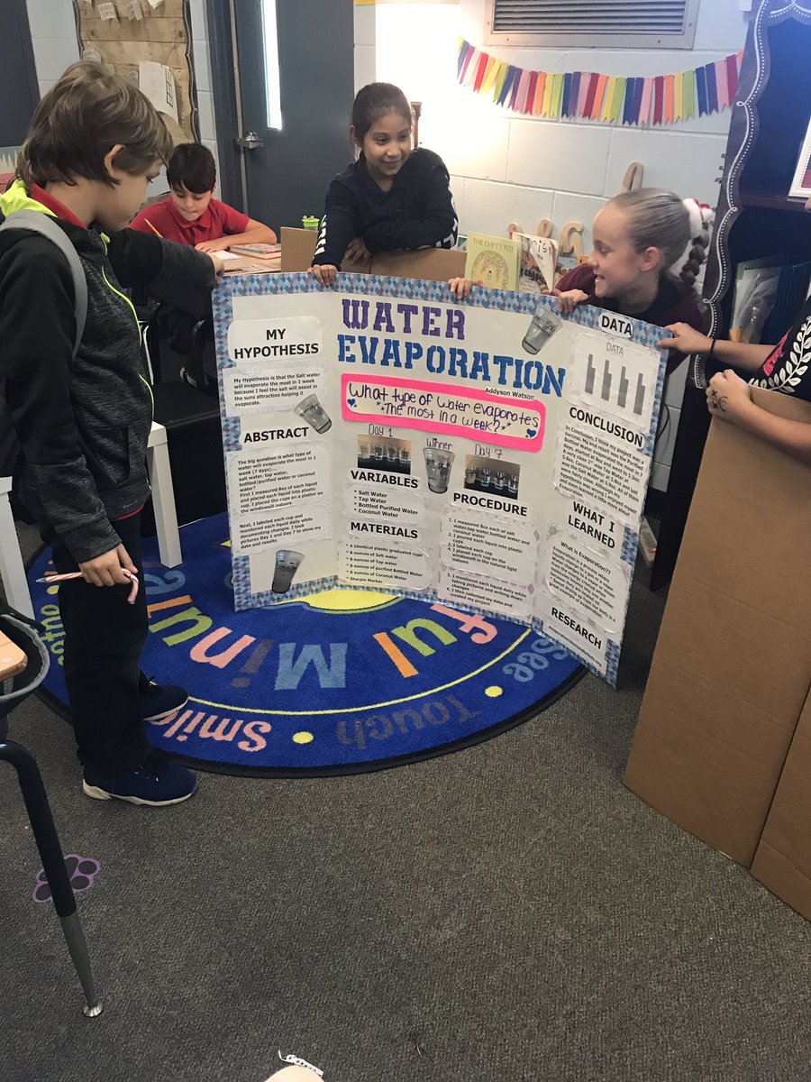 BreanneWicklein's tweet photo. Gallery walk with some STEM fair projects! #iteachfourth #iteachscience #Elementaryteacher #scientists #madaboutscience #HES https://t.co/MEUrUjMqbP