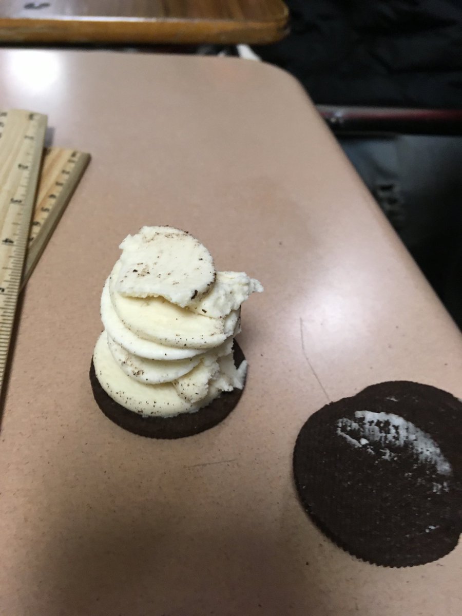 LAMedina8's tweet image. When you statistically analyze whether or not Double Stuffed Oreos are actually doubly stuffed with HS students, this is bound to happen!! #iteachmath #funwithstats