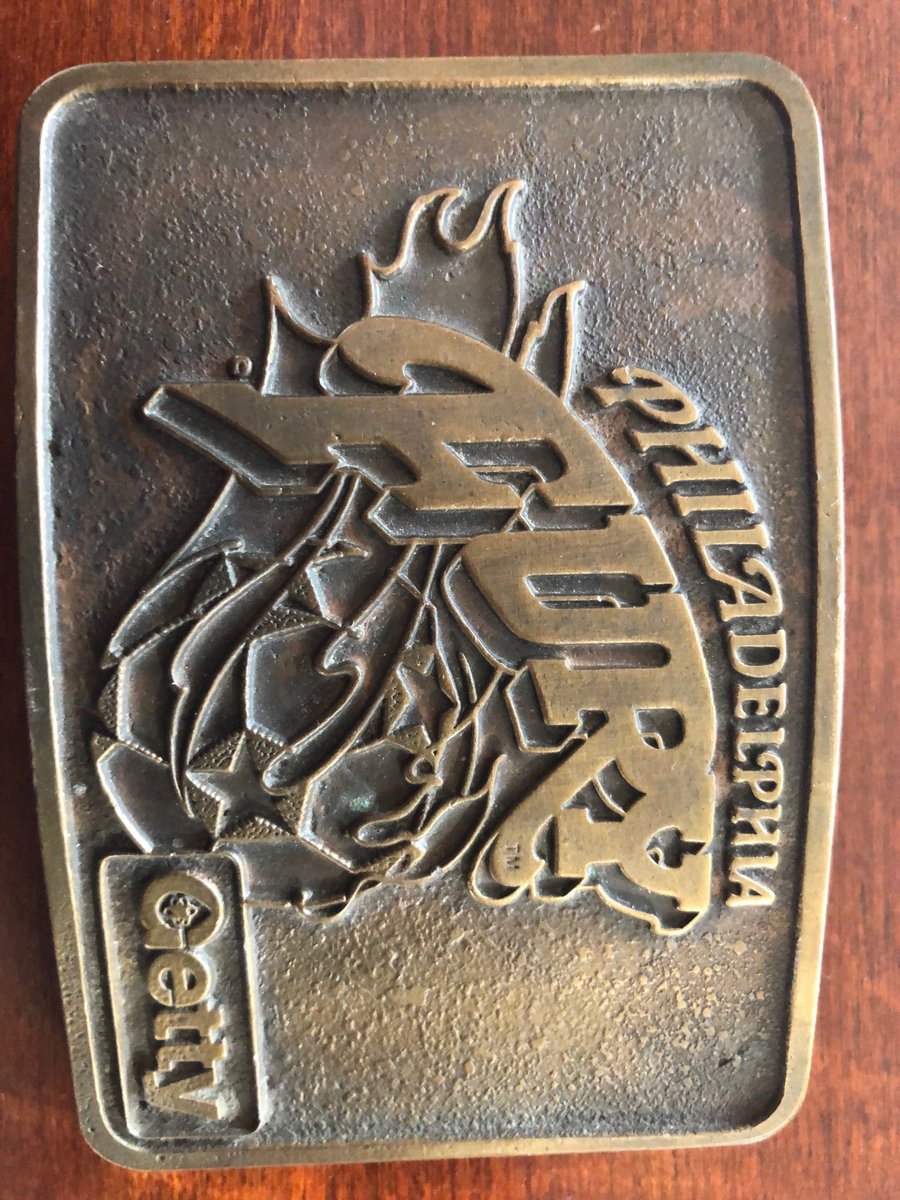 HC_Matt_Driver's tweet photo. Look what Santa brought early today a cast iron Philadelphia Fury buckle from 1978  it many of these little rascals out there !
Thx Santa 🎅 https://t.co/okOmZR6T2R