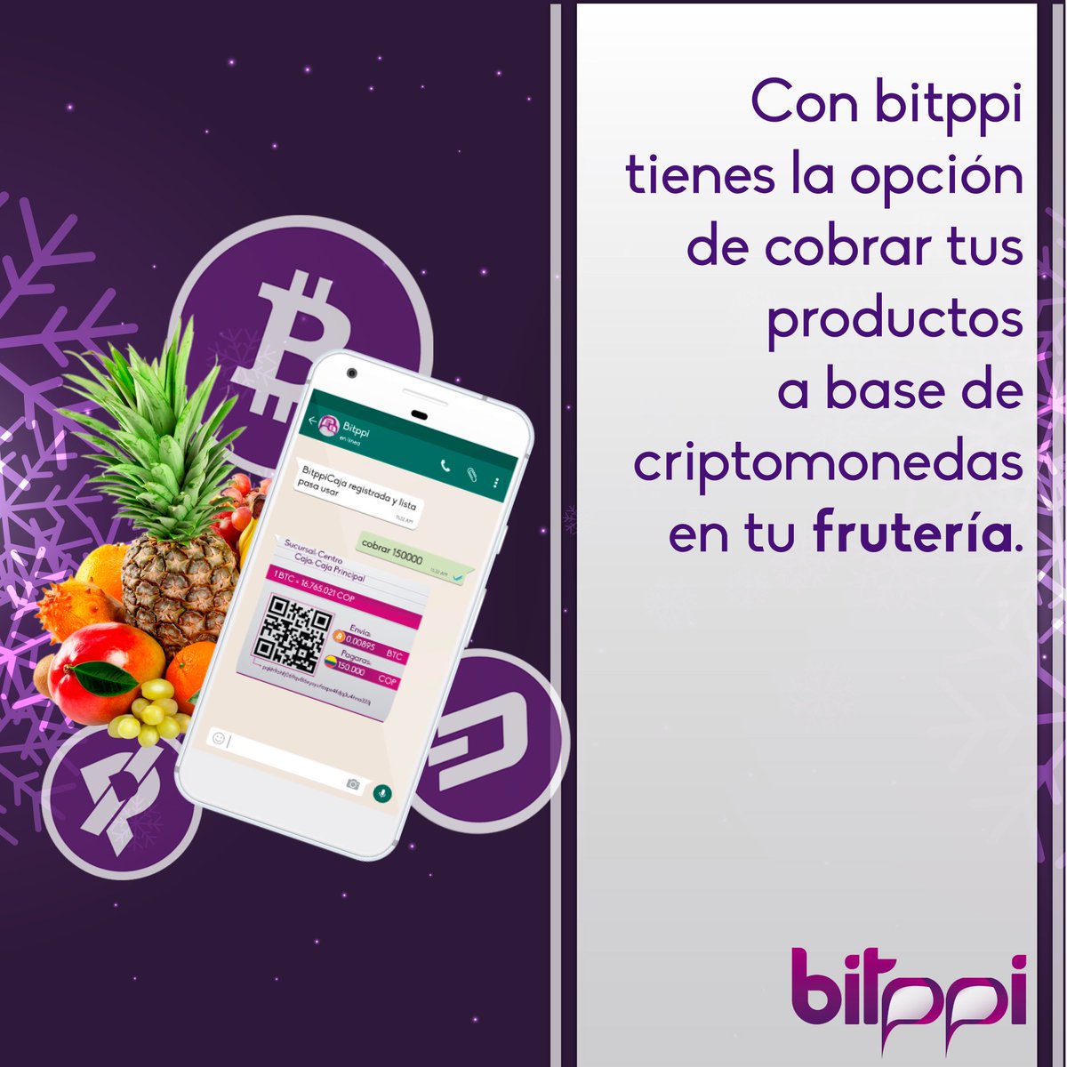 Bitppi's tweet image. 🍓 En tu frutería, que esperas para cobrar tus productos a base de criptomonedas a través de Bitppi podrás cobrar. 🥥

#Bittpi #cúcuta #frutería #vitaminas #deliciosa #fruta #cereza #fresa #mandarina #kiwi #piña #tentación #fibra #durazno #sandia #ventas #mercado #antioxidantes