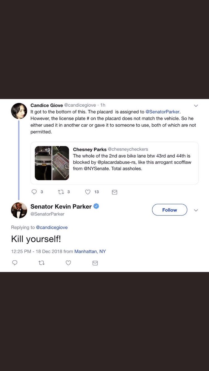 jackdorseysuck7's tweet photo. THIS is  @SenatorParker he didn’t like what she said here’s how this sitting senator responded to this young woman of course he deleted it https://t.co/mUEiGzO1Bt