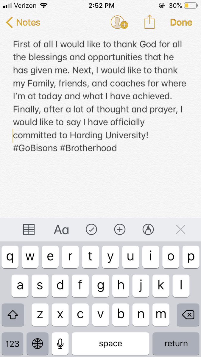 LandonRay44's tweet photo. #blackandgold @CoachBigHU @Harding_FB https://t.co/AX1JLolhcM