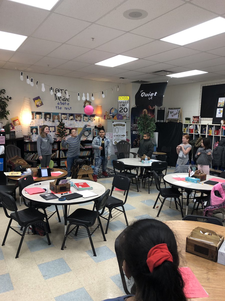 Silent ball helps us take a break from long division and multiplication <a href="/KomenskyLions/">Komensky School</a> #KomenskyMatters #winterbingo