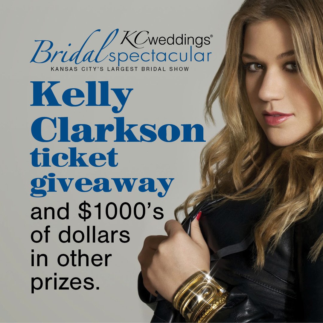 Kansas City's largest bridal show, Bridal Spectacular, is January 5 at the @OverlandParkCC! Buy your tickets before Friday for a chance to win tickets to Kelly Clarkson's concert at the @SprintCenter in February: eventbrite.com/e/kc-weddings-…