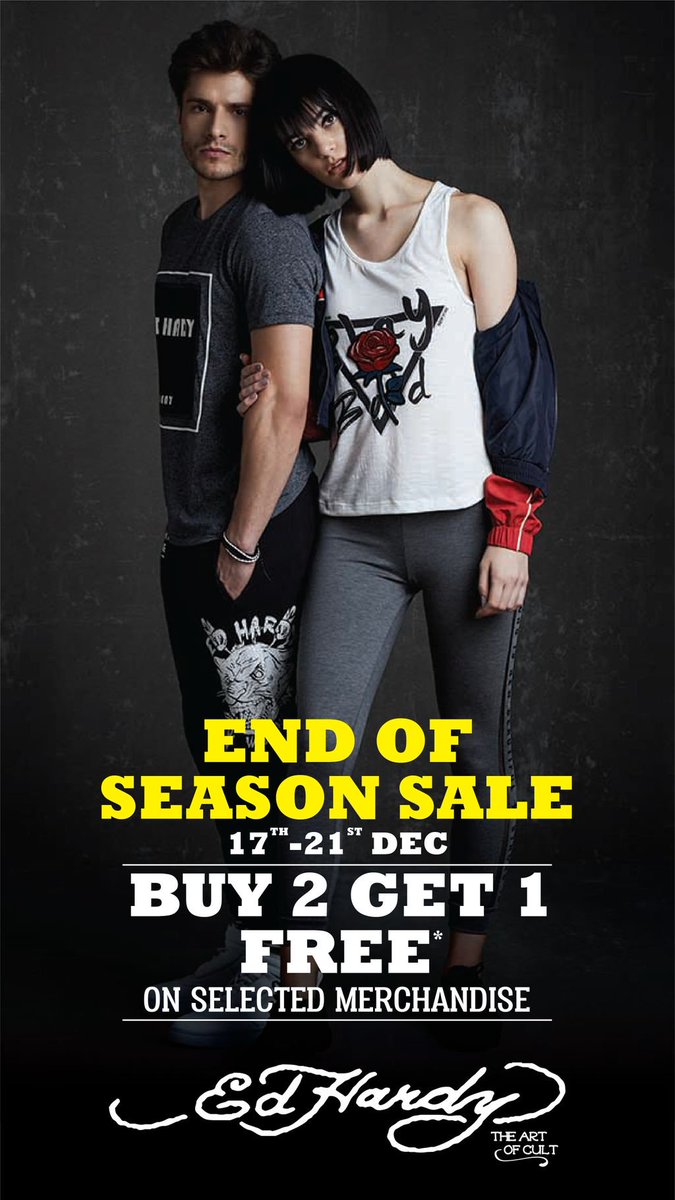 EdHardy_India's tweet photo. Grab a killer jacket and track pants get the matching graphic tee for FREE.
That's how amazing this End of Season SALE is! Rush to a store near you: https://t.co/QeaiLA4FeM
#EdHardyIndia #Sale #EOSS #Ed-Leisure #Athleisure #TheArtofCult https://t.co/Z7Rz8Aj9EE