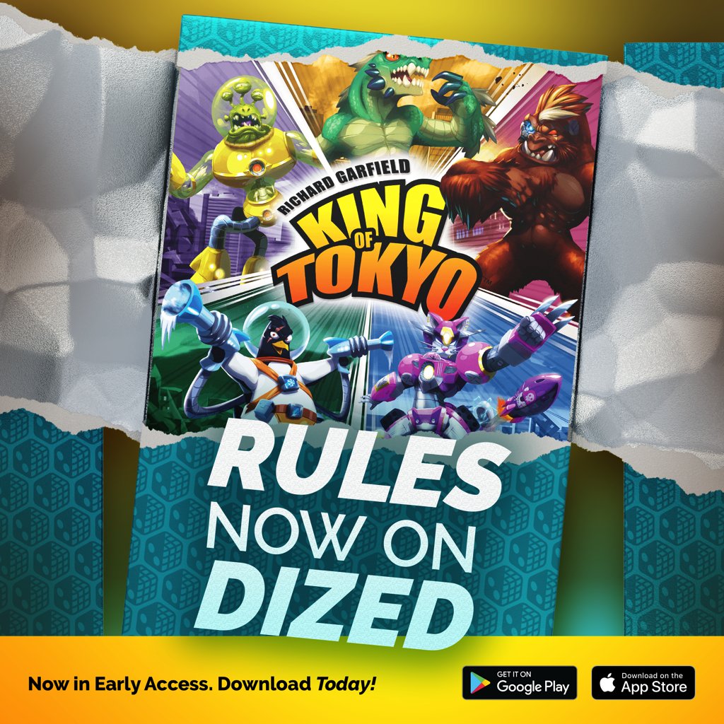 IelloUSA's tweet image. @getDized is modernizing how we learn tabletop games by bringing rule books to life and one of their first games is King of Tokyo!

Learn more about their project at dized.com/ks #dized