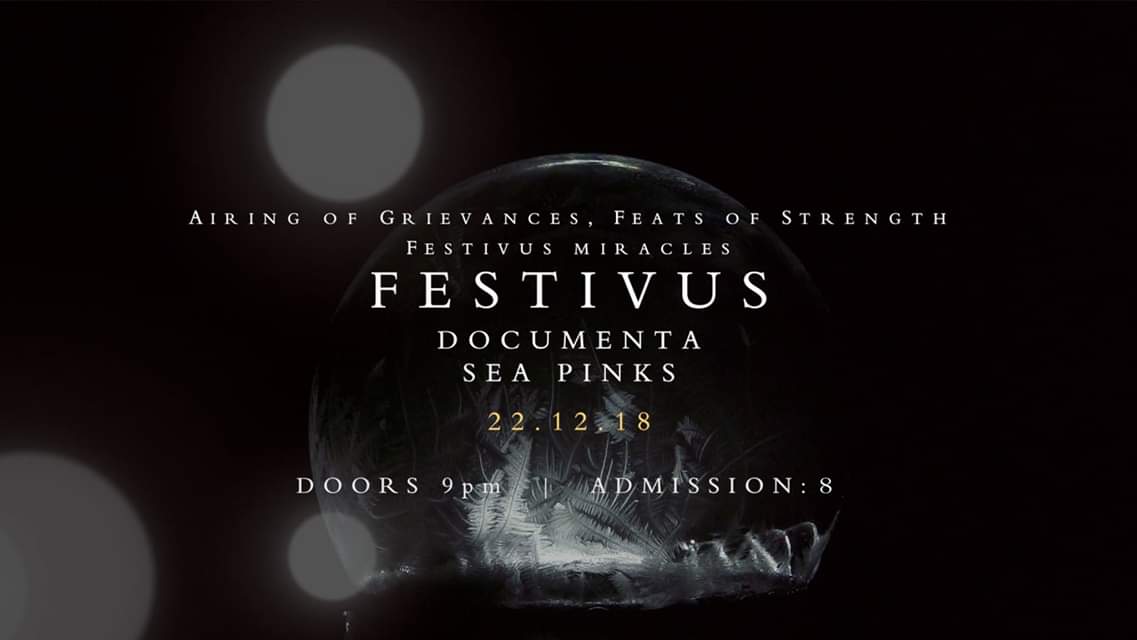 Festivus show! This Saturday with the beautiful <a href="/sea_pinks/">Sea Pinks</a> at <a href="/_themenagerie/">The Menagerie</a>. See you there