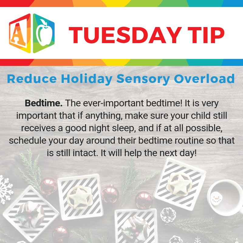 AIFA_Therapy's tweet photo. More tips on how to reduce holiday sensory overload. #SPD #parenting #tuesdaytips https://t.co/RUFcowDhpS