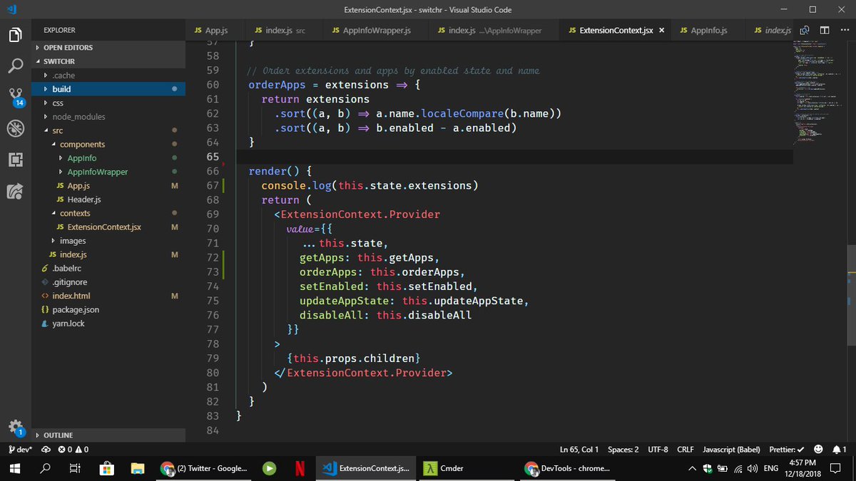 nikkilr88's tweet image. Finally got the React Context API working after being stuck for a couple of days! 🎊

I&apos;m starting to feel a bit uncomfortable with this project, so I guess that&apos;s a good thing. I have to &apos;just keep swimming, swimming, swimming...&apos;

#100DaysOfCode #301DayOfCode #CodeNewbie