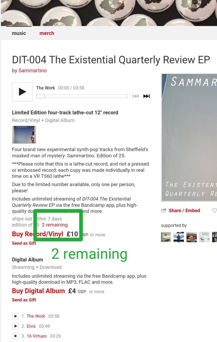 You mere mortals must act fast if you wish to own a piece of history

doitthissenrecords.bandcamp.com/album/dit-004-…