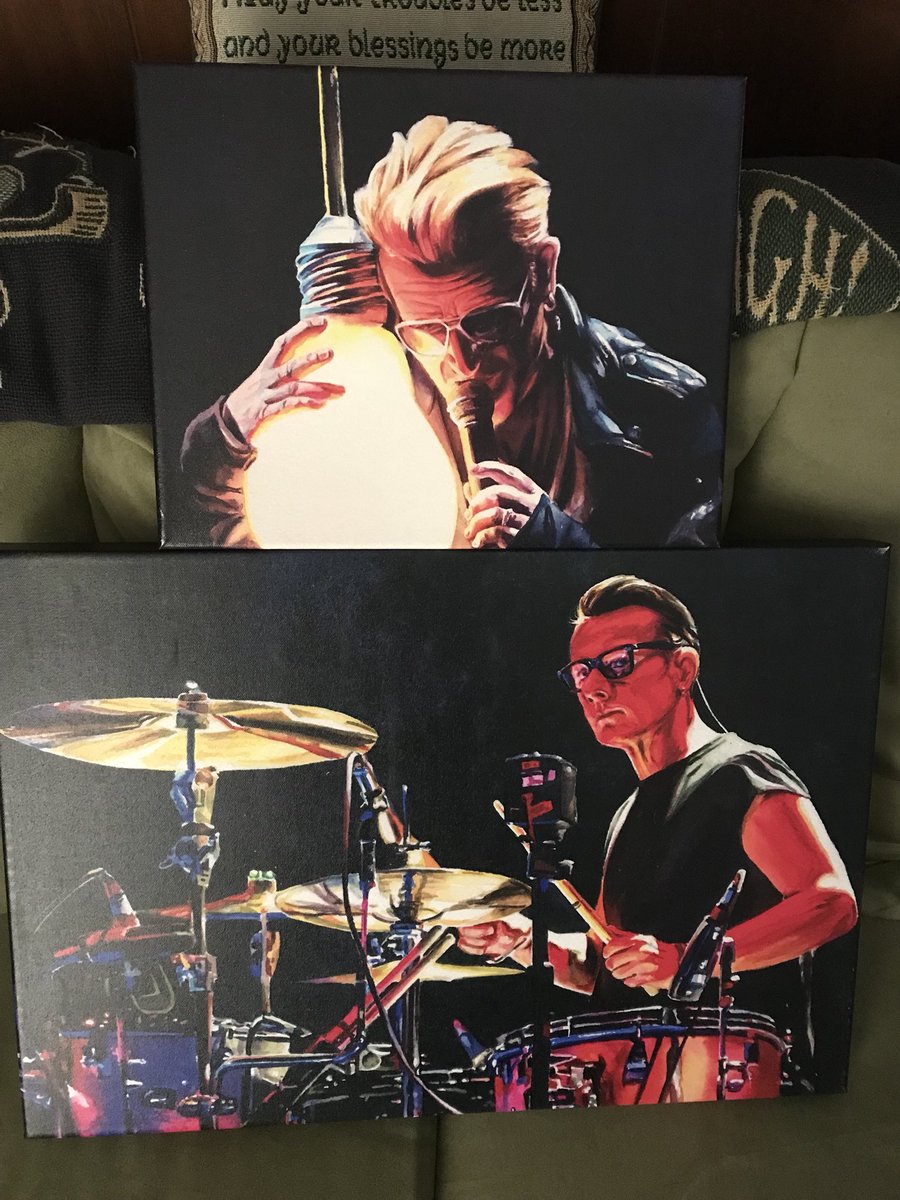 Christmas came a couple of days early.  Can’t wait to hang the gorgeous work of @kellyeddington in my office. Kelly you do beautiful work, thank you so much!!!! #U2. #U2eiTour