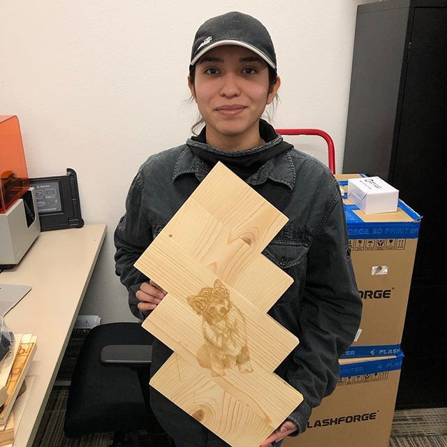 CVTechMakers's tweet photo. Cassandra did a great job on her laser cut. Thatβs original artwork folks! #cvtechmakers https://t.co/OmRCQVLVbE