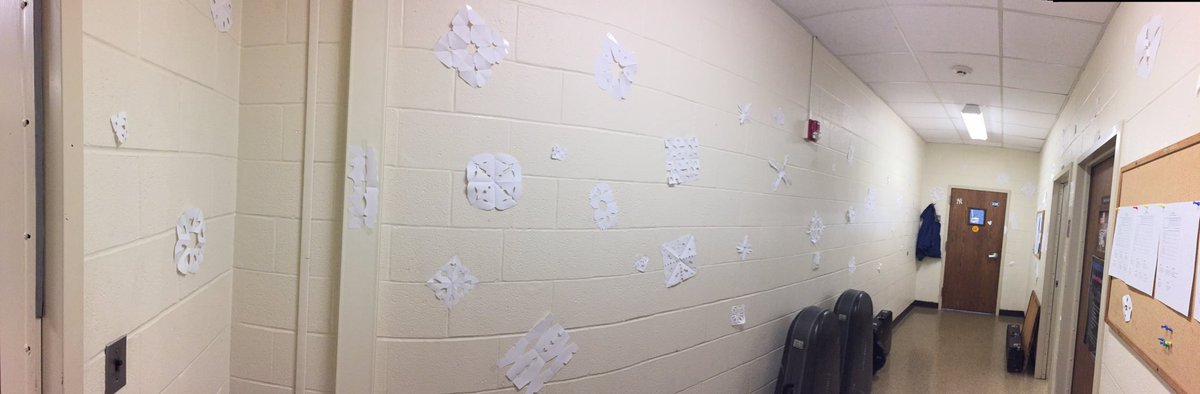 GCMSMusic's tweet image. It snowed in the band office hallway! See you at the concert tonight at 7pm!