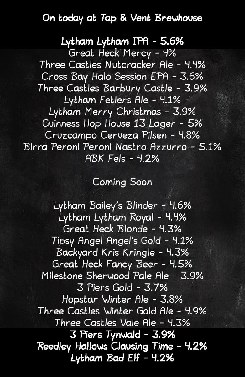 tapandvent's tweet photo. On the bar today!
Beer Board: https://t.co/hxk0koUBYY 
#RealAleFinder https://t.co/bczFyGqGpn