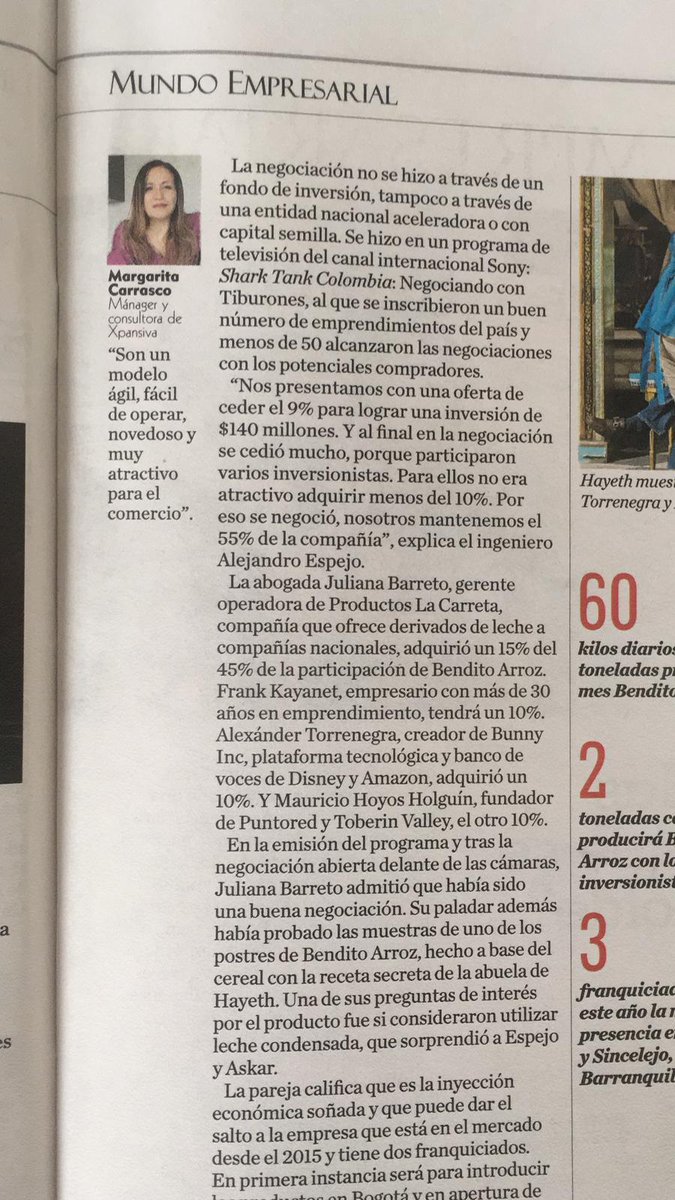 Xpansiva2's tweet photo. Nuestras franquicias son noticia!!#diariolarepública y # el Heraldo. #franquiciasxpansiva https://t.co/XLa4PzYle2