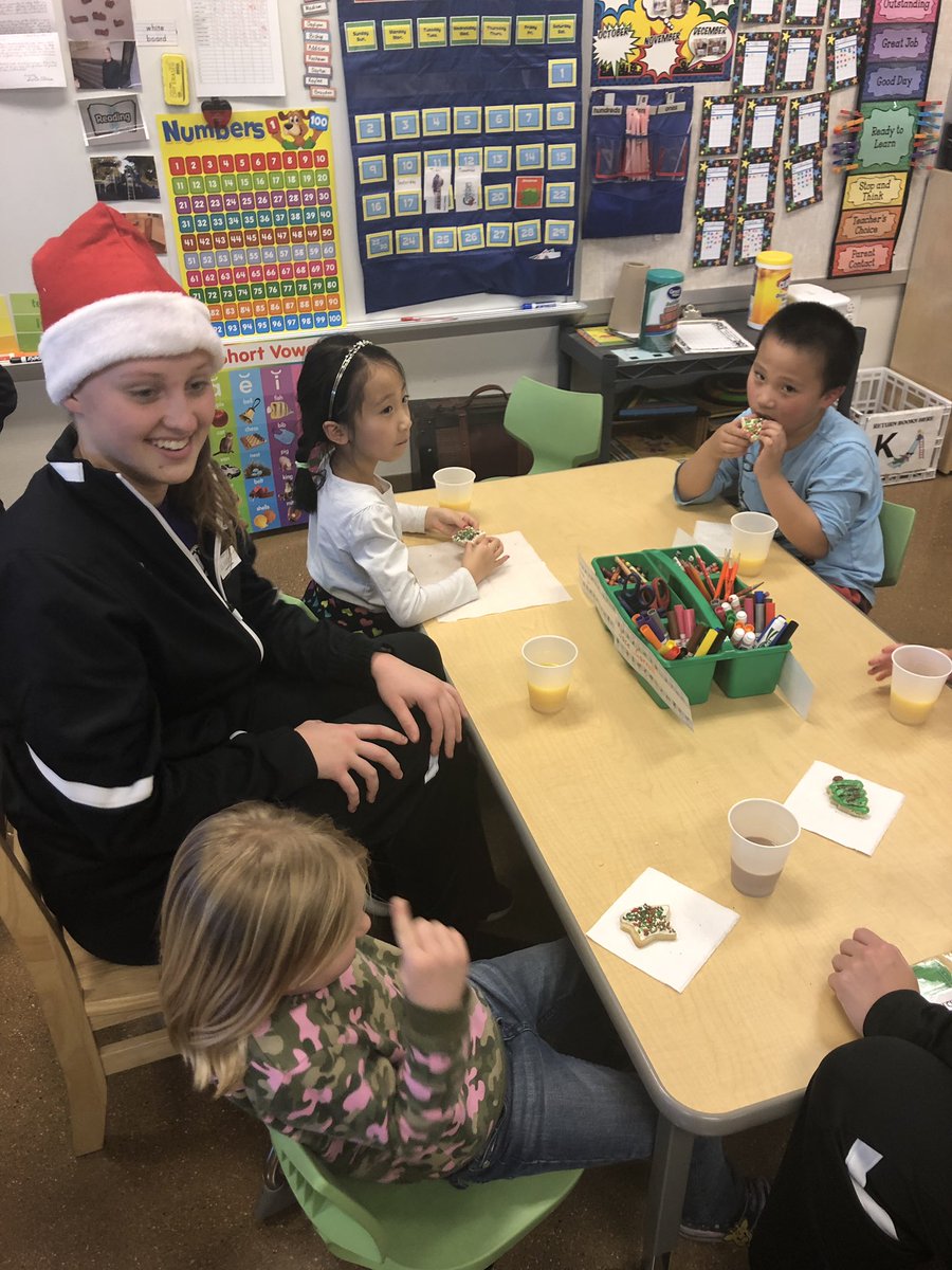 McKendreeWBB's tweet photo. Today we got to share Christmas cookies &amp; milk with our Bearcat Buddies before the holiday! 🎄🎅🏼 https://t.co/hohLEBHJQP