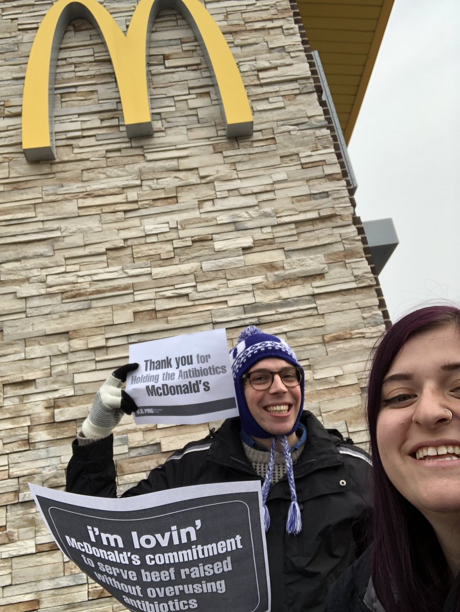 MJMcCamm's tweet photo. Thanks to pressure from @NJPIRG and our partners nationwide, @McDonalds has committed to reduce #antibiotic use in its beef supply. #Imloving that Ronald is listening to consumers and protecting public health #SaveABX https://t.co/x9KTaap9BS