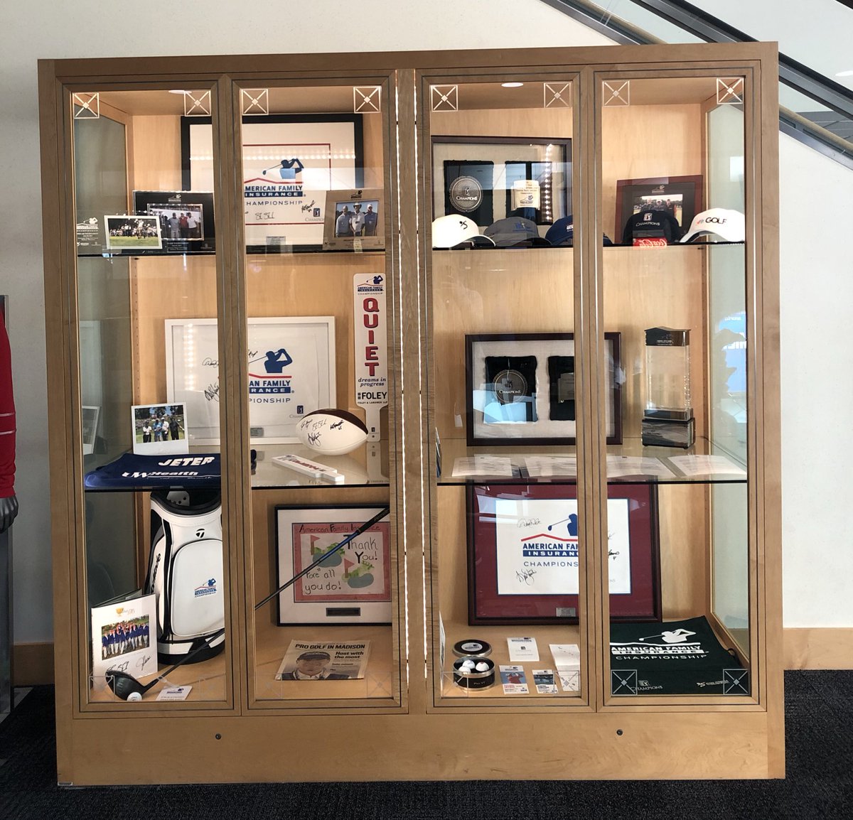 Thank you <a href="/ChampionsTour/">PGA TOUR Champions</a>! The 2018 President’s Award has found its home at <a href="/amfam/">American Family Insurance</a> !! 🏆 #humbled