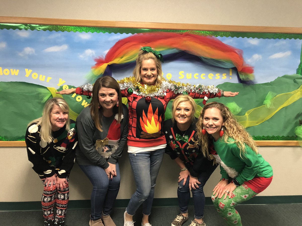 Happy Holidays from the Second Grade Team! <a href="/oldunionES/">Old Union Elementary School</a> #UglySweaterDay