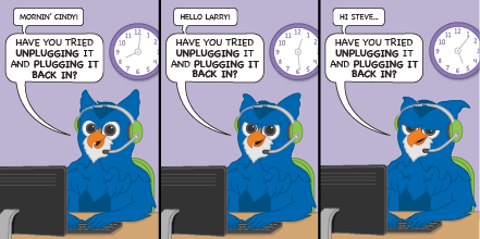 Who can relate to Owlie? 🤦 #InternalIT #OwlieRelates