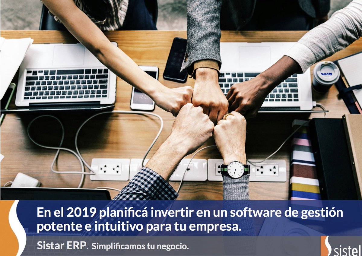SistelArg's tweet photo. En el 2019 planificá invertir en un sistema #ERP que le dé impulso a tu #empresa. Conocé los beneficios de #SistarERP aquí: https://t.co/pR3jRgu4OT #pymes https://t.co/AjQPGpURG4