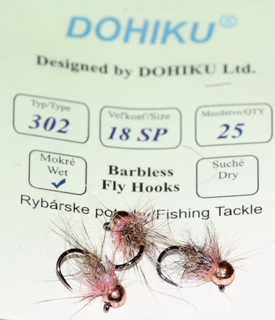 Only a few scruffy beadheads but I’m loving these size 18 Comp Jigs from <a href="/TungstenBeads/">Joel</a>.  Small hooks that can easily take a decent lump of tungsten (3mm)!
