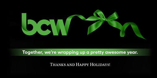 As we wrap up our first year as BCW (Burson Cohn &amp; Wolfe), we wish all our followers an extraordinary holiday and a completely new year! We hope you enjoy our Spoken Word holiday video: bit.ly/2S1C3Im #BCW #BursonCohnWolfe #HappyHolidays2018 #spokenword