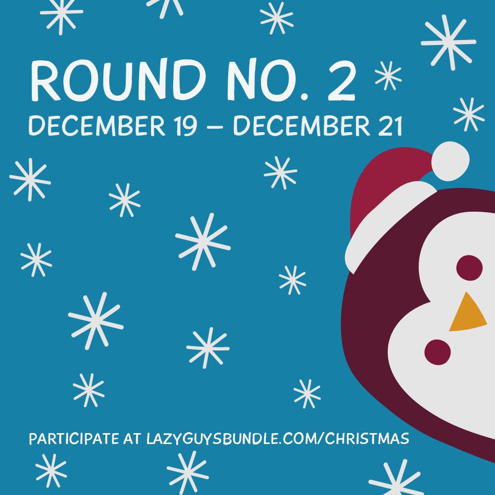 It’s time ⏰ for the Round No. 2 🎁 of the Lazy Christmas 2018 🎄 Look at lazyguysbundle.com/christmas