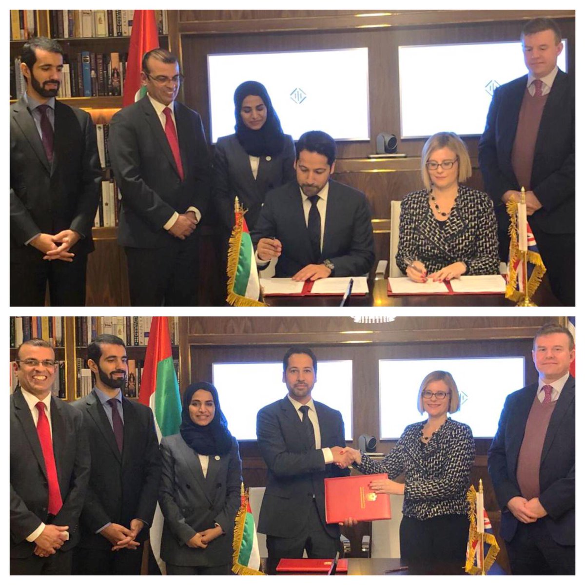 DHM <a href="/UAEEmbassyUK/">UAE Embassy UK</a> Ms Rawdha Alotaiba witnessed the signing of the MoU between Arif Amiri CEO <a href="/DIFC/">DIFC</a> &amp; @natceeney Chair <a href="/InnFin/">Innovate Finance</a>. The MoU commits the two parties to foster further collaboration between London fintech ecosystem &amp; FinTech Hive DIFC, the leading hub of the MEASA region