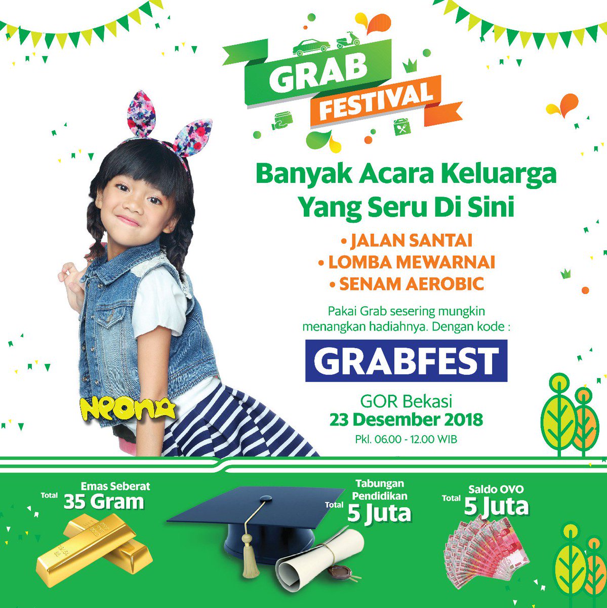 Heyyy guyss *mitrasejamahansiar* 
Ada yang seru ni di Gor Bekasi.
GRAB FESTIVAL!!! <a href="/grabid/">Grab Indonesia</a> #GrabFestival
