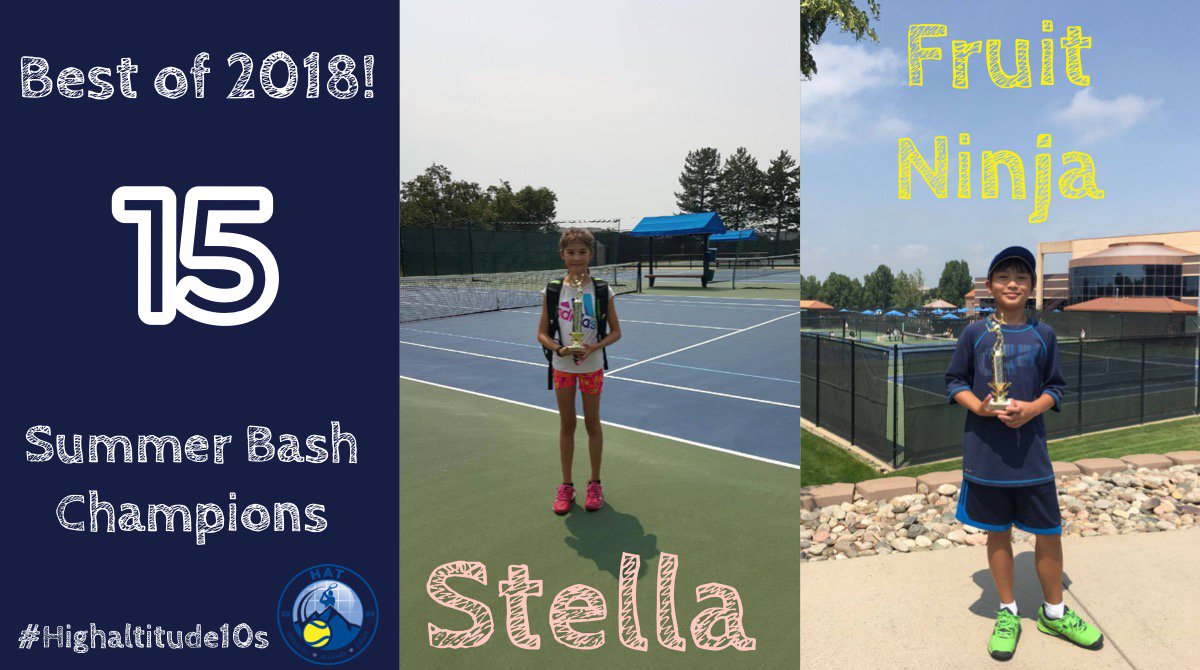 HighAltitude10s's tweet photo. #15  HAT athletes shone at the Summer Bash Championship! 
Stella made a come back in the set breaker to win 11-9 in the finals, while Fruit Ninja poses as a 12s Summer bash Championship finalist.
#Highaltitude10s #Bestof2018 https://t.co/dgylwDj3rE