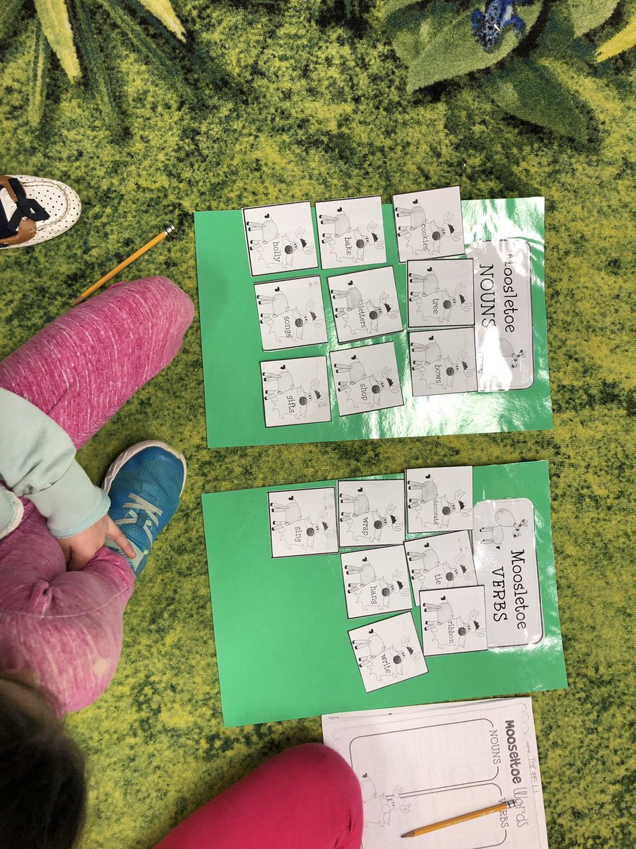 InnovatewithMsG's tweet photo. Having some Mooseltoe fun with a very special visitor... my mom! Students sorted nouns/verbs, found the missing addend, practiced measuring &amp; also practiced phonics skills! #2ndGrade #happyholidays #momsarethebest https://t.co/NvWBcKQEJ5