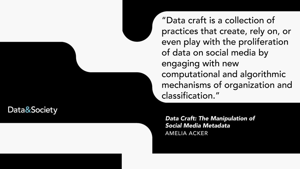 datasociety's tweet photo. Insight from @amelia_acker’s report “Data Craft” https://t.co/WOUV40imlq https://t.co/adXY1lx5bD