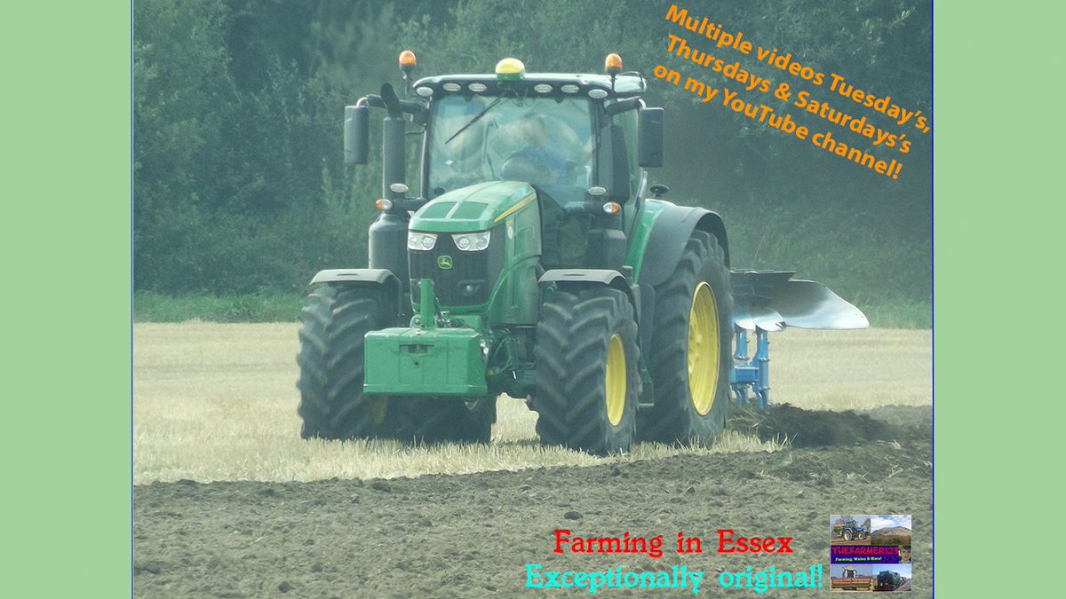 TheFarmer123YT's tweet photo. Farming in Essex: Ploughing stubble with John Deere 6250R & Lemken 7 furrow plough! Video live on my channel - Check it out https://t.co/9aKC0moV8e Thanks 👍😀@JohnDeere @StrategicTill #JohnDeere #JD #JohnDeere6R #JD64 #JohnDeere6250R #JD6250R #Lemken #LemkenPlough #Lemken7Furrow https://t.co/ywf4ZeZFnN