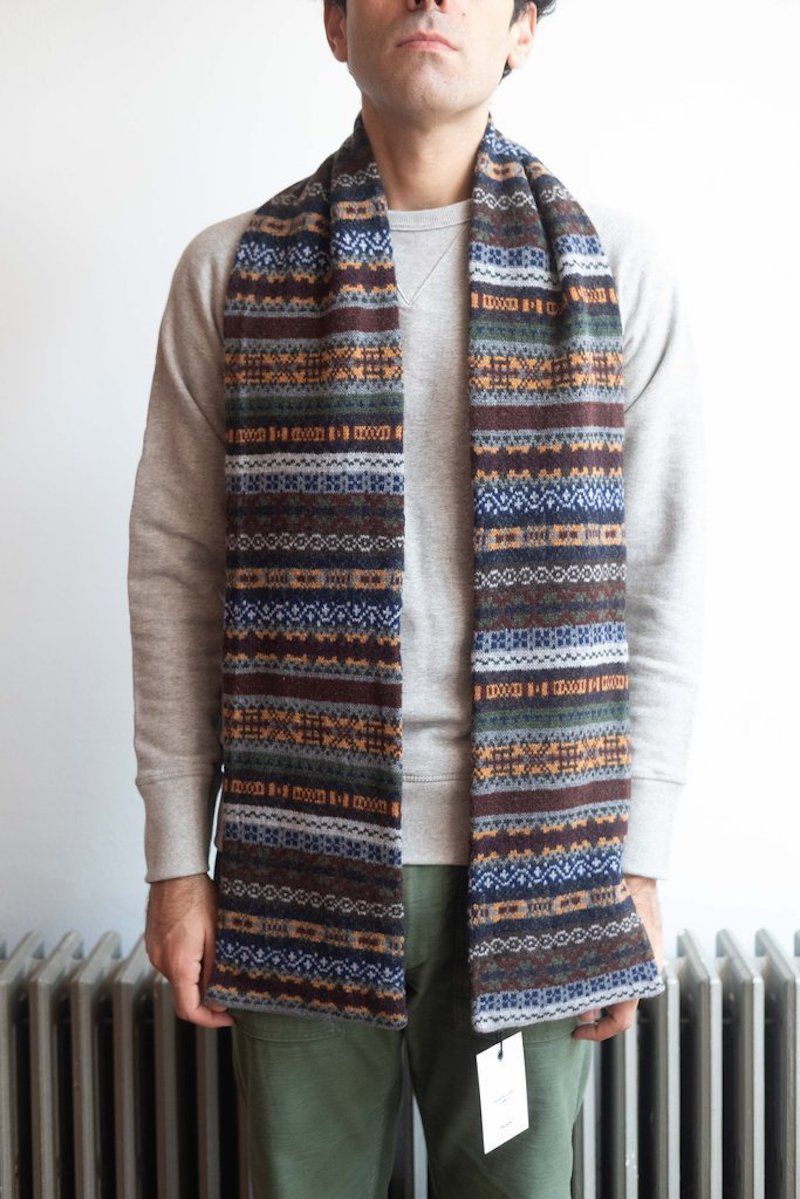 VestisPgh's tweet photo. Wrap up your holiday shopping by snagging this one-of-a-kind Combi B Fair Isle Scarf made of 100% brushed lambswool. https://t.co/RBaWPtK9FS https://t.co/QbTYh5cbIh