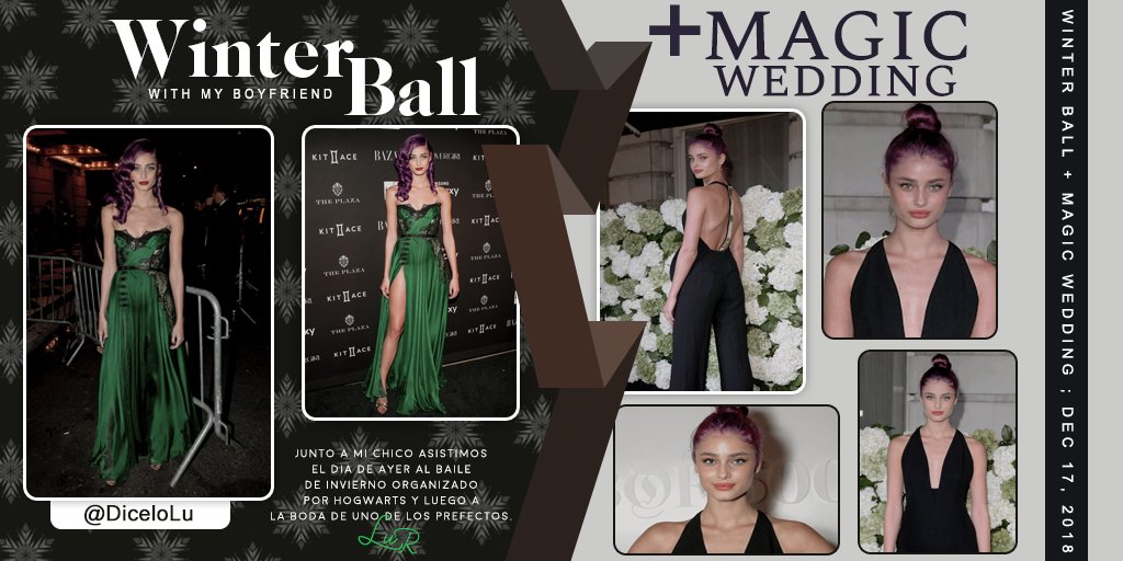 Dec, 17, 2018 ┋ #VaioreWedding #WinterBallxVaiore 

El día de ayer tuve la oportunidad de asistir junto a mi pareja al baile de invierno organizado por Hogwarts y a la boda de Belén y Jude, ¡felicidades a los novios!