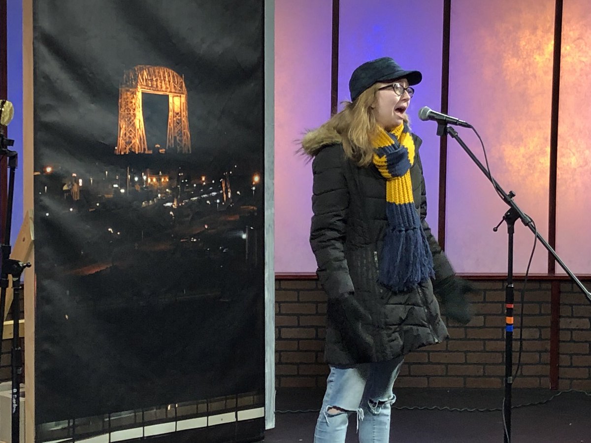 rchickentheater's tweet photo. Behind the scenes of a video shoot for the new Duluth musical, “Uffda Maki!” (It’s “Mamma Mia!” meets “Fargo.”) @KarenSunderman_ @WDSE_WRPT
#WisecrackerSuite #LiveLocalLaughLocal https://t.co/81hpWmmhi5