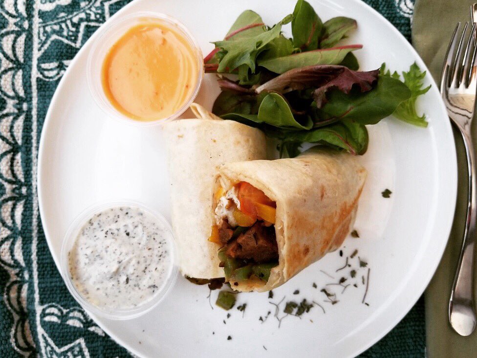 fithalal's tweet photo. Have you tried our Organic Veggie Delight Breakfast wrap? Filled with nutrients to keep you going all day. Order yours today. 
#veggiedelight #vegetarianrecipes #vegetarianmeals #breakfastwraps #veggiewrap #mediterraneanfood #indianfood #thaifood #asianfood #healthyfood #organic https://t.co/q7ItzPj9bH