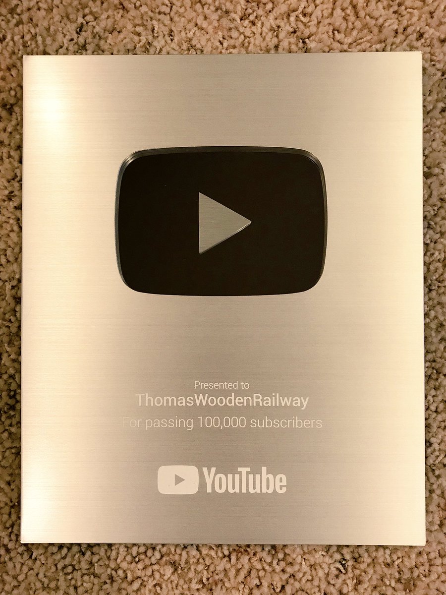 Thomaswoodenrailway It Took Six Months But I Finally Got It My Silver Play Button For Surpassing 100 000 Subscribers Thanks For Your Support Everyone T Co Dqhfcdtsyk