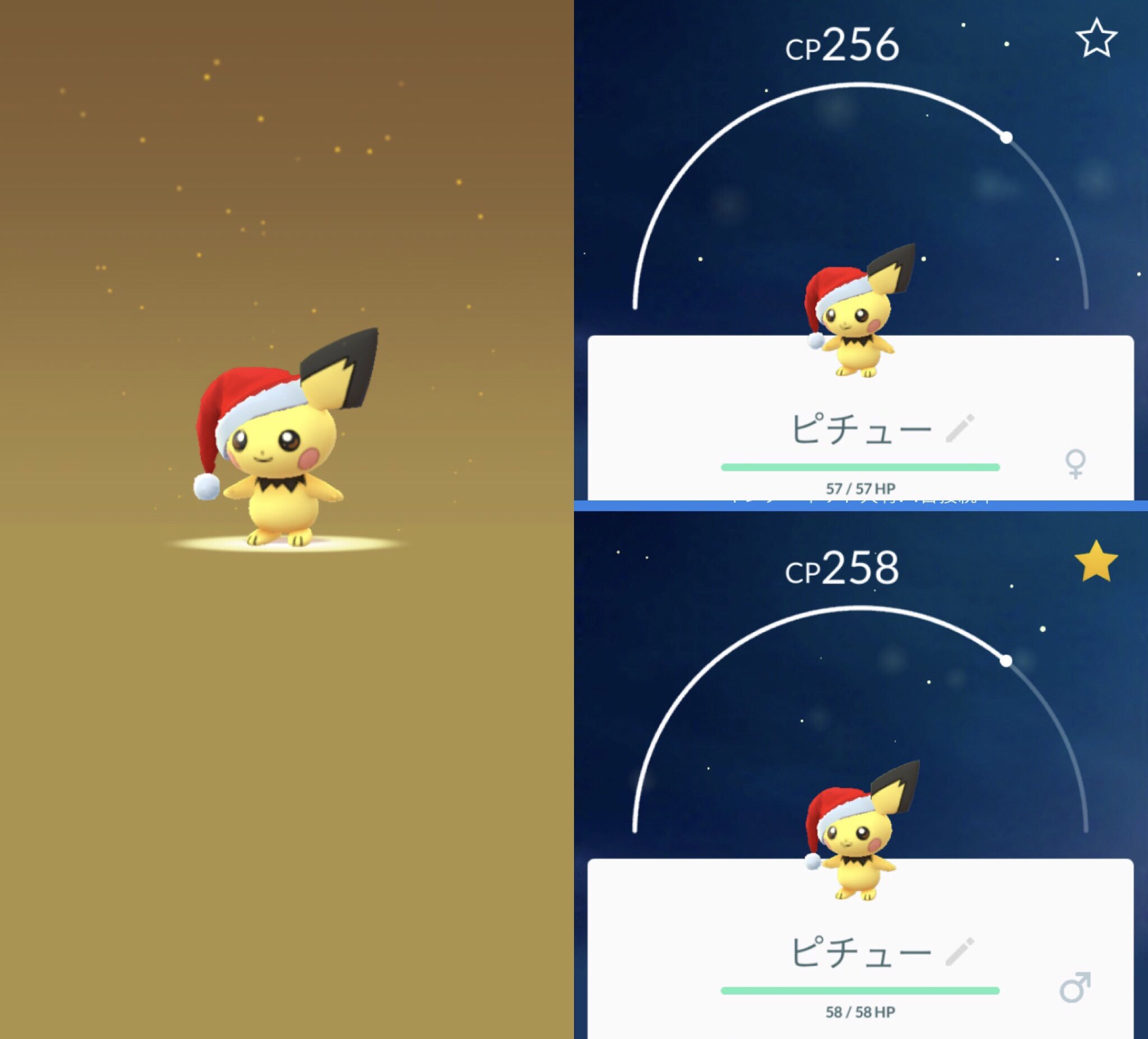 ひかぴか サンタ帽子ピチュー 可愛い 揃いました 両方7kmたまごです ポケモンgo Pokemongo ポケモンgoホリデー Pokemongoホリデー サンタピチュー T Co Bvsv8ezkbl Twitter